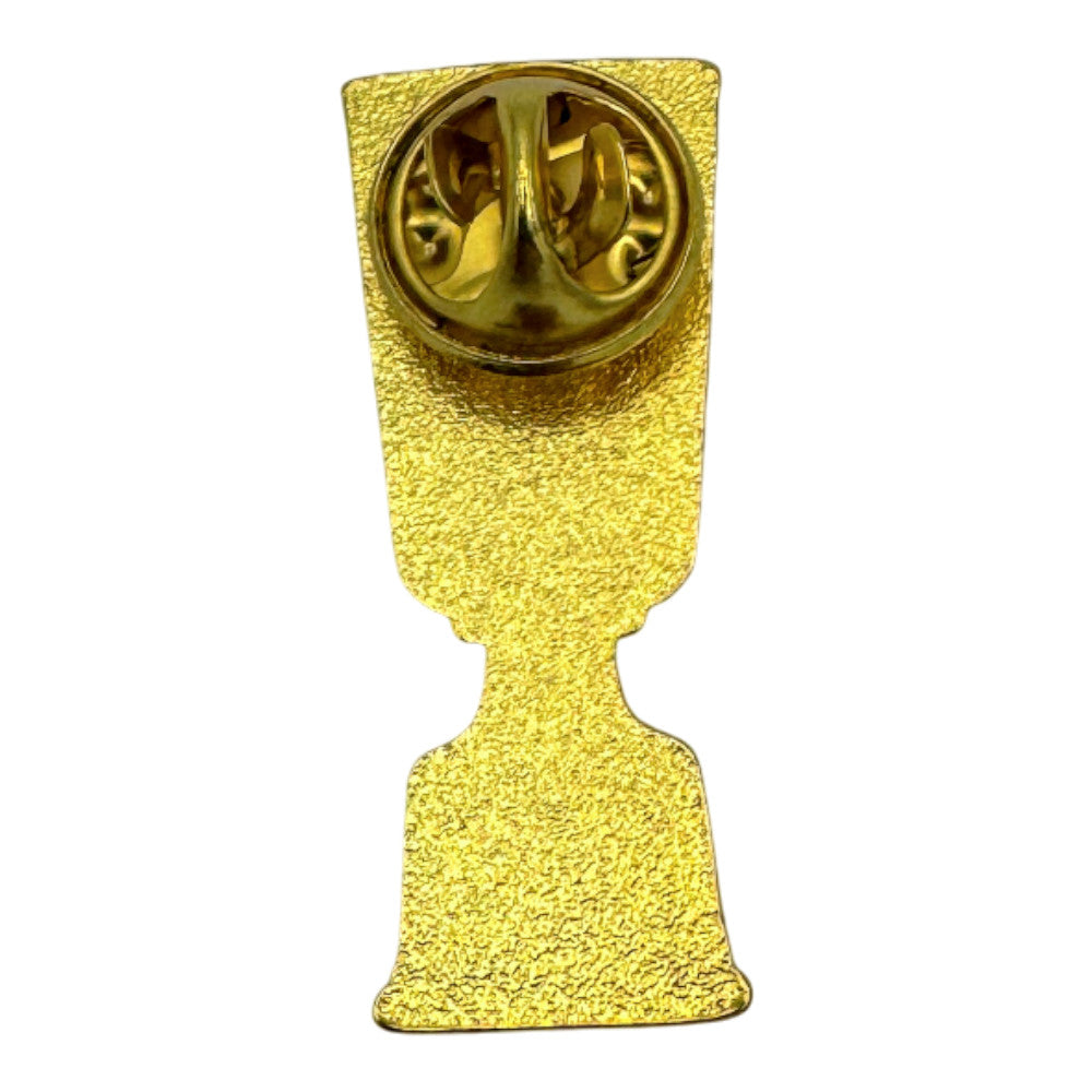 Backside of the DFB-Pokal Trophy Pin on Lapel - Stylish Football Accessory for Supporters