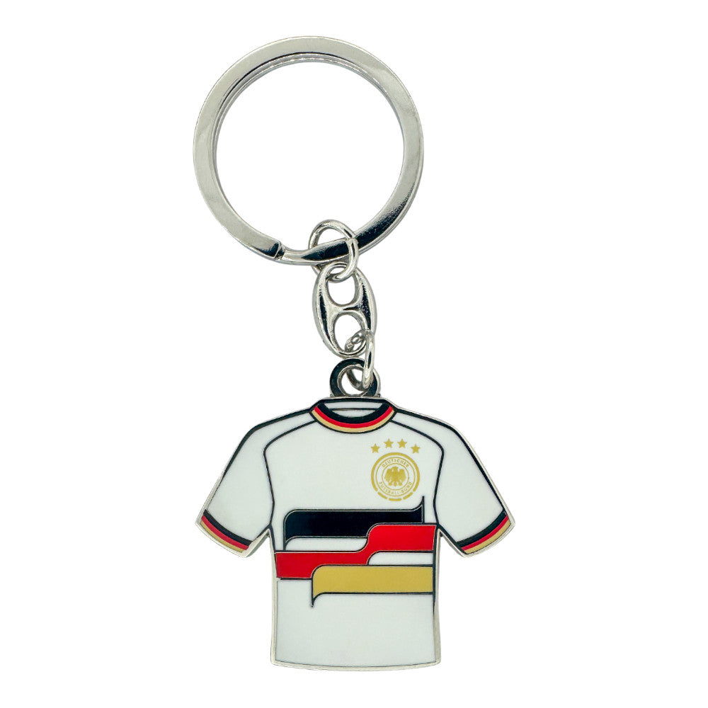 Vorderansicht des offiziellen DFB Trikot-Schlüsselanhängers mit 4 Sternen