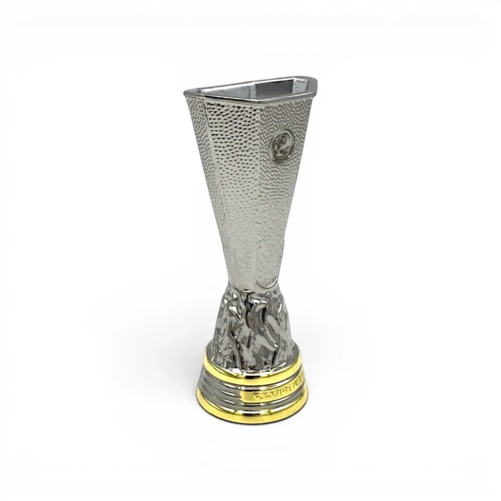 UEFA Europa League Trophäen-Nachbildung aus Zamak im 100 mm Format mit silbernem und goldenem Finish