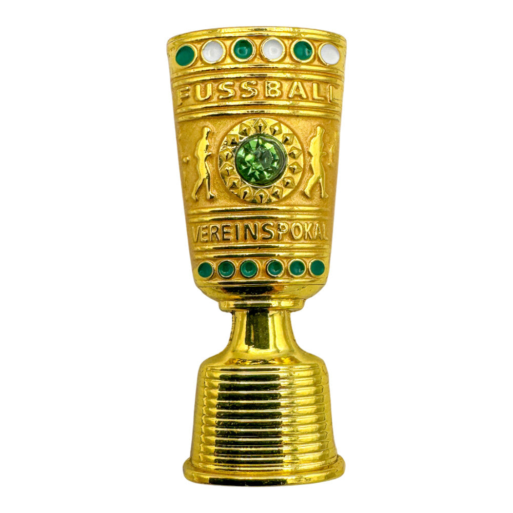 Detailed 3D Metal Relief of the DFB-Pokal Trophy - Premium Golden Pin Design