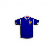 FFF Pin Badge als blaues Frankreich Heimtrikot 2025/26 aus Emaille mit goldenem Hahn-Logo