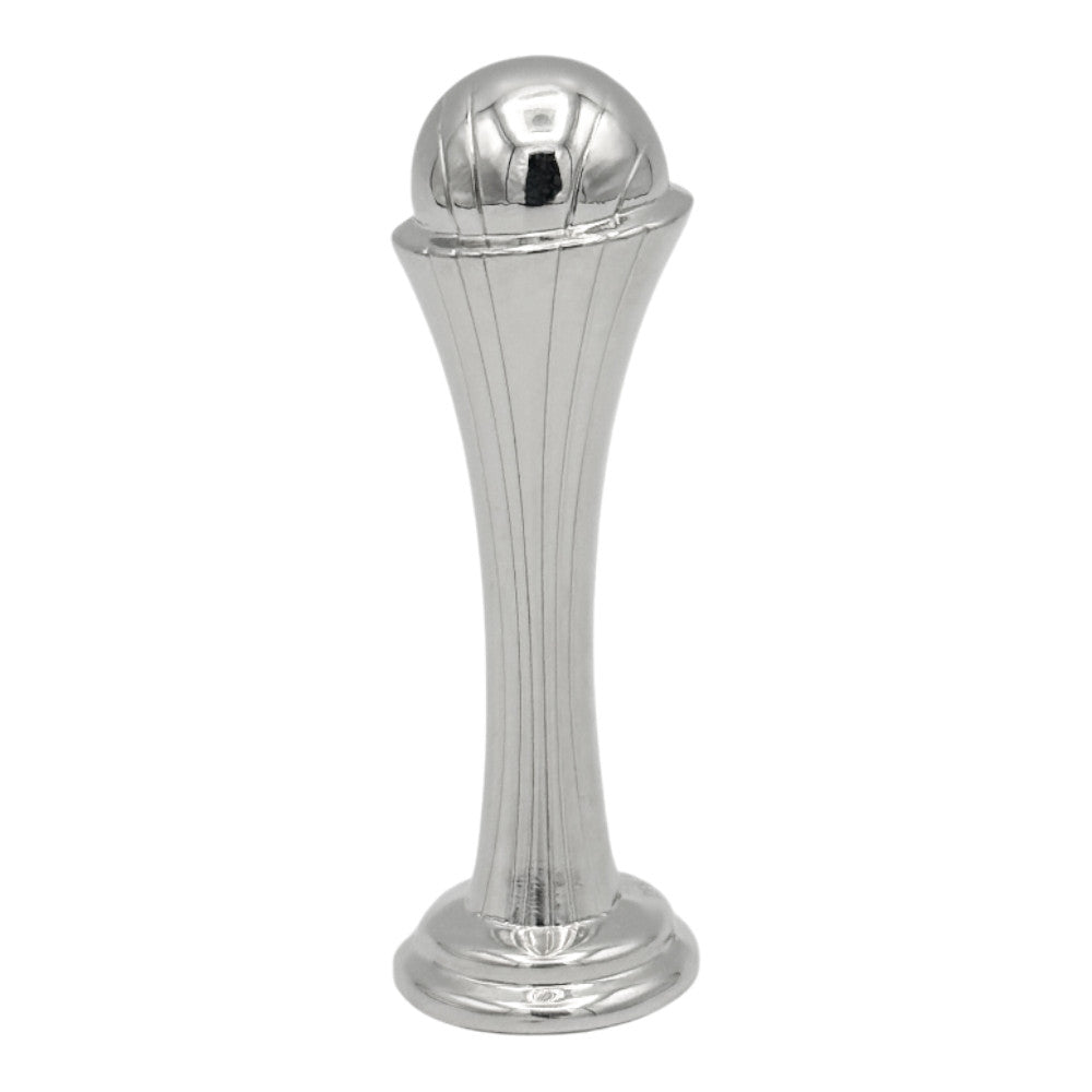 Rear view of the 70mm Women's DFB Pokal trophy replica, showing the polished silver finish and 360-degree detai