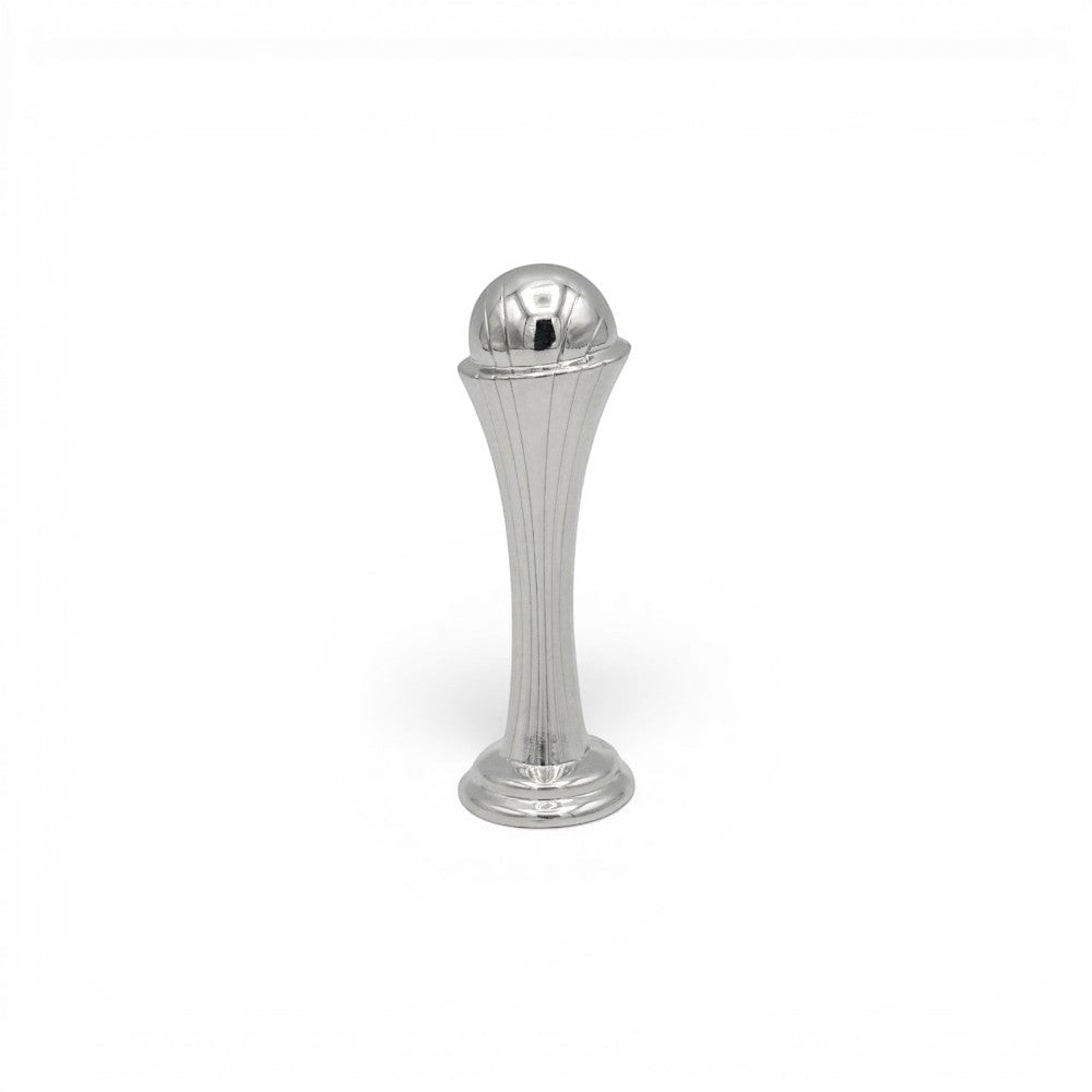 Rear view of the 70mm Women's DFB Pokal trophy replica, showing the polished silver finish and 360-degree detai