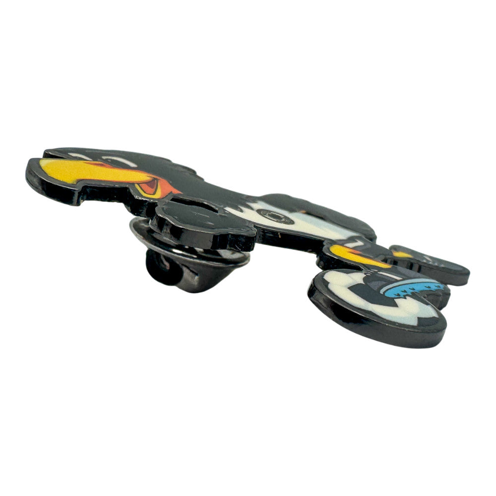 Detailaufnahme der 2D-Oberfläche von Maskottchen Paule