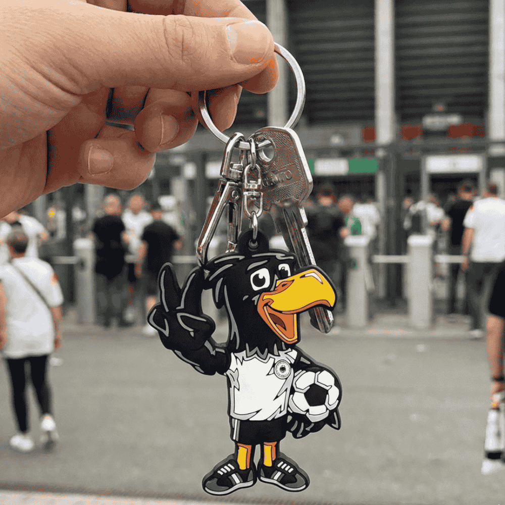 offiziell lizensierter maschottchen paule schluesselanhaenger pvc