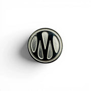 Olympique Marseille Metall-Anstecknadel mit rundem Logo-Design in Silber und Schwarz
