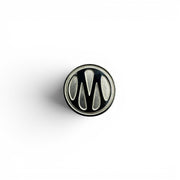 Olympique Marseille Metall-Anstecknadel mit rundem Logo-Design in Silber und Schwarz