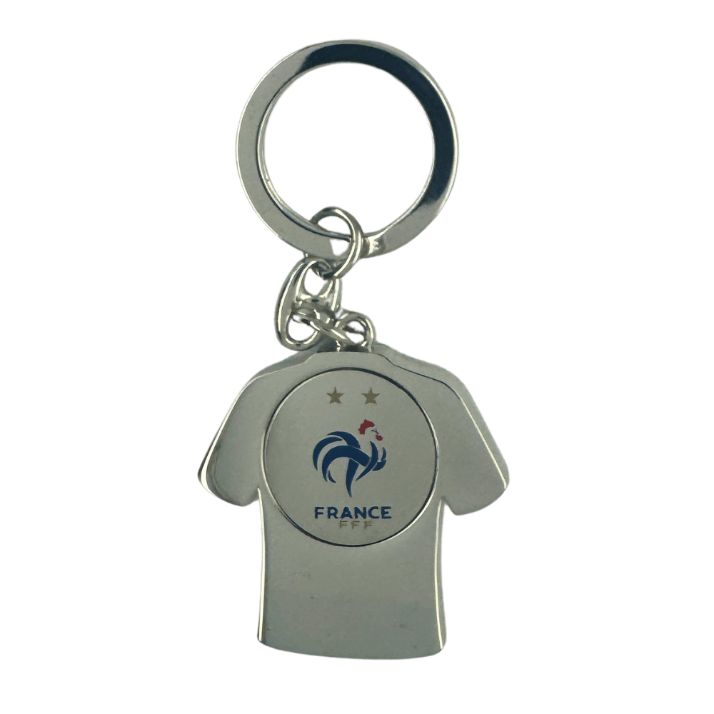 Porte-clés en métal avec jeton de caddie – vue arrière, gravure et finition de haute qualité