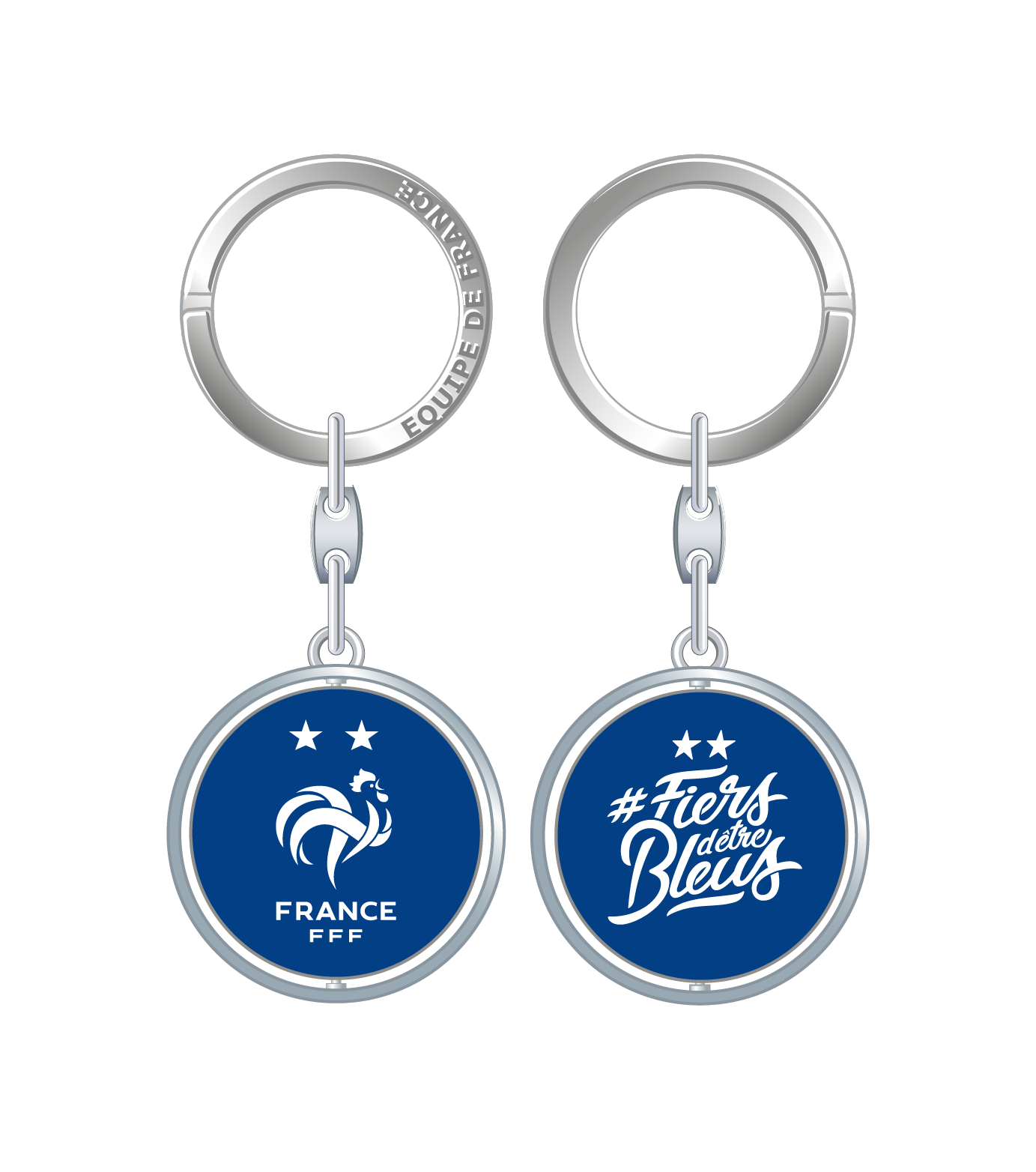 FFF – Schlüsselanhänger mit rotierendem Logo „Proud to Be Blue“
