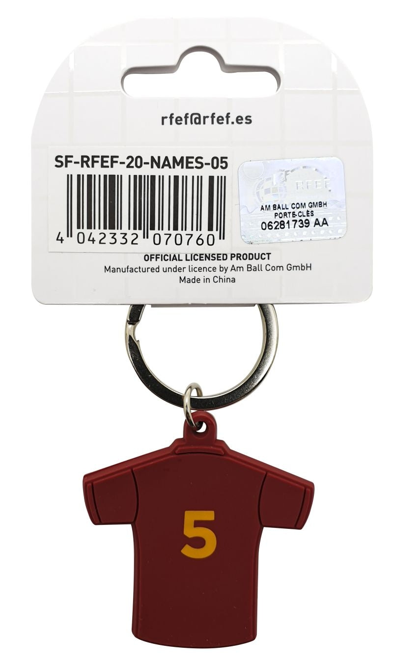 RFEF - Schlüsselanhänger Heimtrikot Nummer 5 (Saison 2020/21)