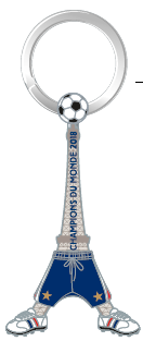 FFF - Schlüsselanhänger Eiffelturm doppelseitig (1998 & 2018)