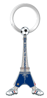 FFF - Schlüsselanhänger Eiffelturm doppelseitig (1998 & 2018)