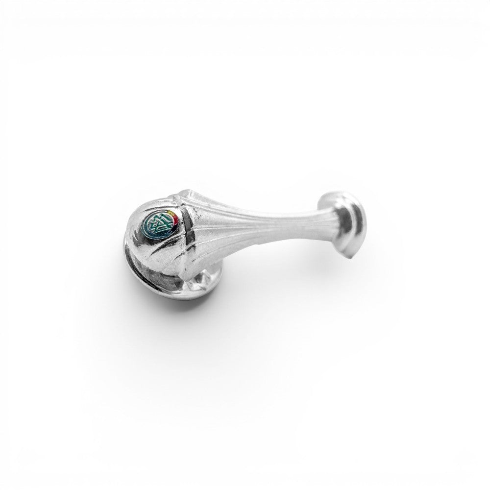 Collector's edition DFB Pokal Women's trophy pin, 30mm size with high-quality silver metallic finish.