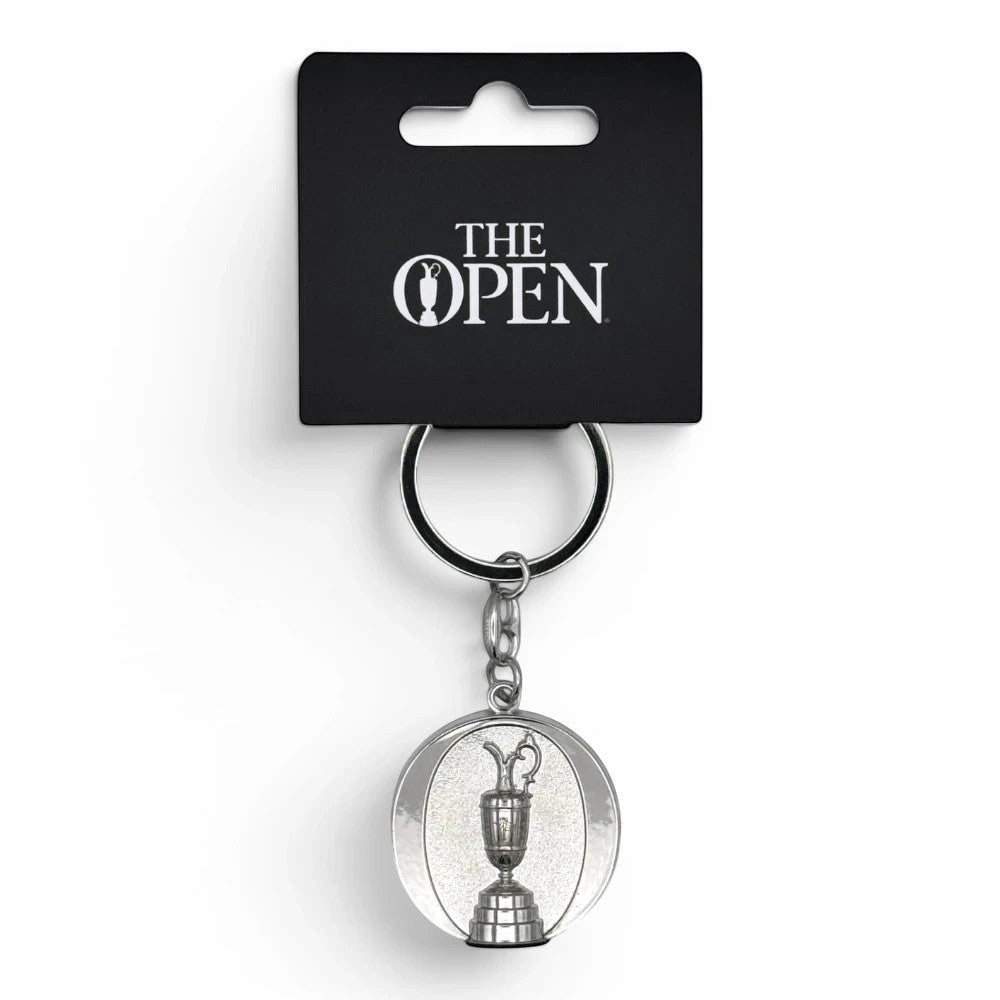 The Open Trophy Schlüsselanhänger aus silberfarbenem Metall mit eingraviertem Claret Jug Motiv