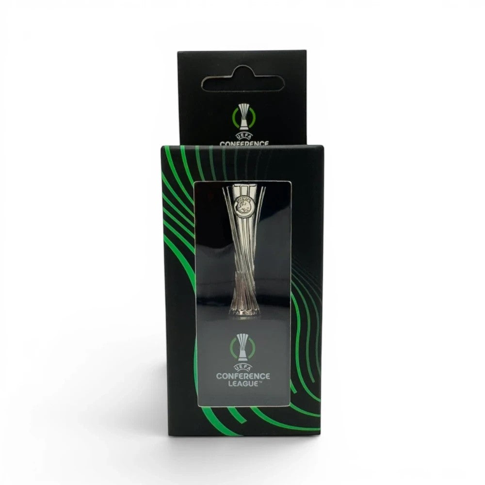 UEFA Europa Conference League Trophäen-Nachbildung in offizieller schwarzer Geschenkverpackung