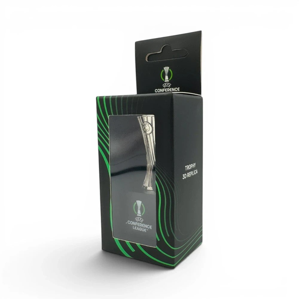 UEFA Europa Conference League Trophäen-Replik in offizieller Geschenkbox mit grünem Design