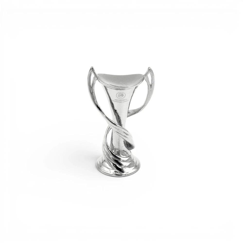 UEFA Women's Champions League Trophäen-Nachbildung in Silber, 45 mm groß, detailliertes 3D-Design
